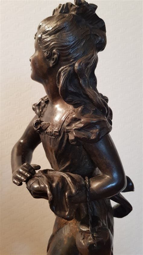 Proantic Bronze Petit Chaperon Rouge Par Hippolyte Moreau