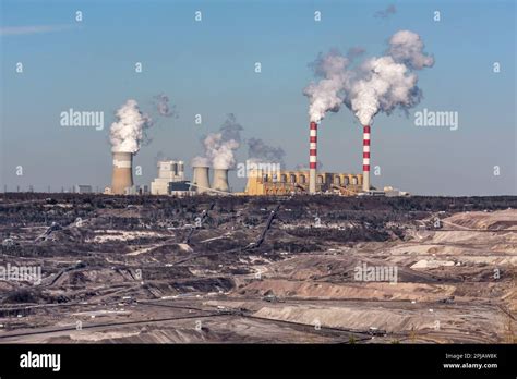 Belchatow Pologne Th Mars Vue Sur La Mine Ciel Ouvert De