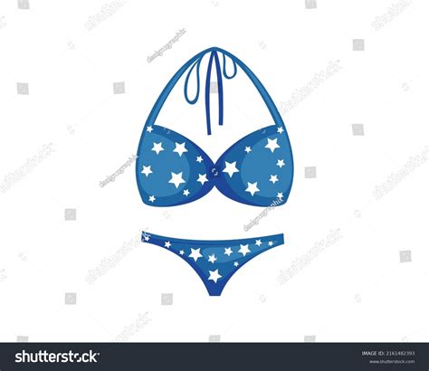 Illustration Beautiful Fancy Bikini Fashion Outdoor Stock Vector Royalty Free
