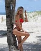 THREADS Marli Alexa Buccola Posing Red Bikini By A Tree