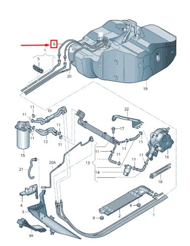 NEUF VW GOLF VI 5K MK6 FEUILLE D ALIMENTATION EN CARBURANT 1K0201293G