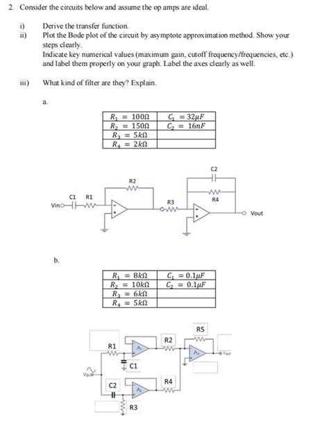 Solved 2 Consider The Circuits Below And Assume The Op