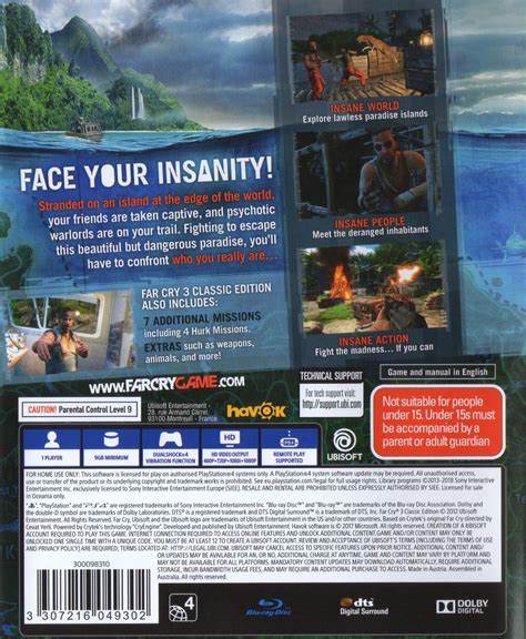 Far Cry 3 Back Cover