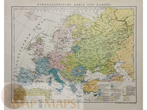 Europe Ethnographic Begin 19th Century Old Map Meyer 1905 Mapandmaps