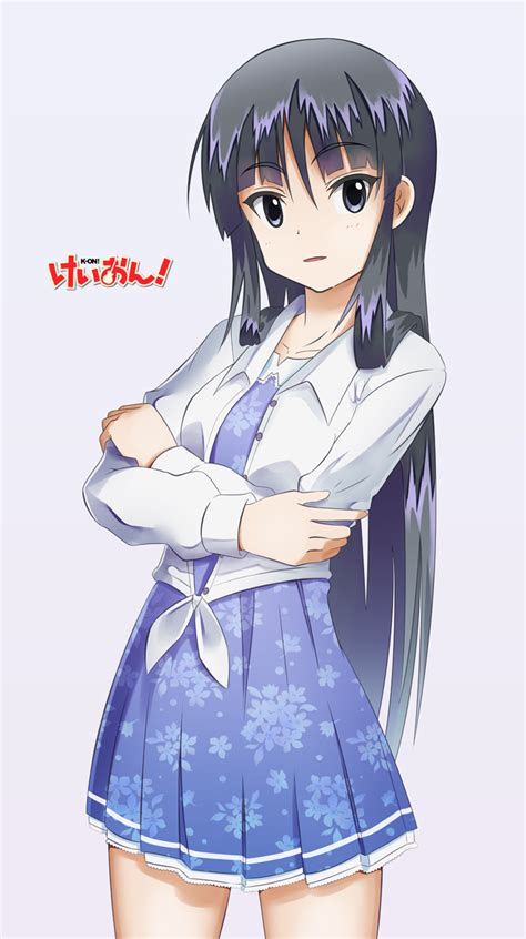 Safebooru 1girl Akiyama Mio Black Eyes Black Hair Crossed Arms Dress