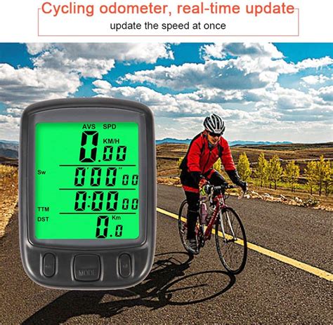 SunDING Speedometer Sepeda Backlight LCD Bike Handlebar Accessory SD