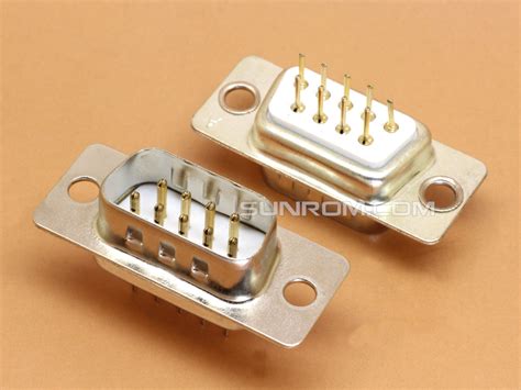 Db Male Pcb Mount Straight Gold Plated Pins Sunrom Electronics