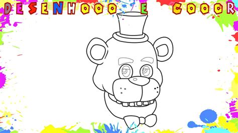 Como Desenhar O Rosto Do Freddy Fazbear Fnaf Desenho Para Colorir E