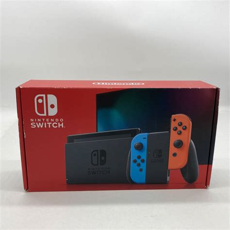 【やや傷や汚れあり】20432∞【1円～】nintendo Switch 新型 本体 ネオンレッド×ブルー 訳あり スイッチ 中古品の落札