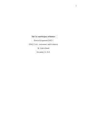 Educ Unit Written Assignment Pdf The Use And Purpose Of