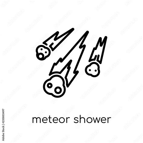 Meteor Shower Icon From Astronomy Collection Stock Vector Adobe Stock