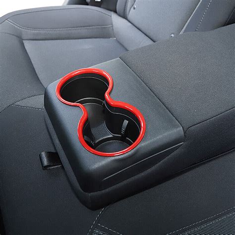 Rear Seat Center Armrest Cup Holder Cover Trim Frame For Dodge Charger