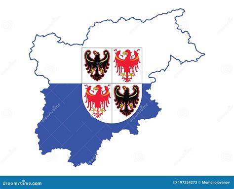 Flag Map Of Trentino South Tyrol Stock Vector Illustration Of Lazio