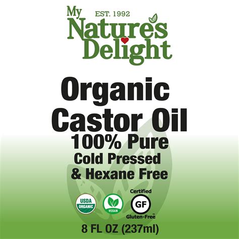 Organic Castor Oil – 8 oz | My Nature’s Delight