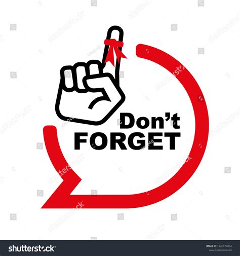 Dont Forget Sign On White Background Stock Vector (Royalty Free) 1926677894