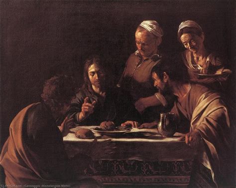 Oil Painting Replica Supper At Emmaus By Caravaggio Michelangelo