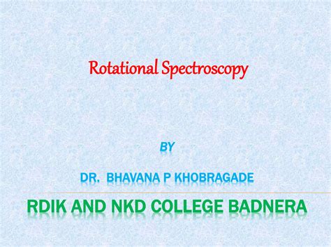 Rotational spectroscopy | PPT