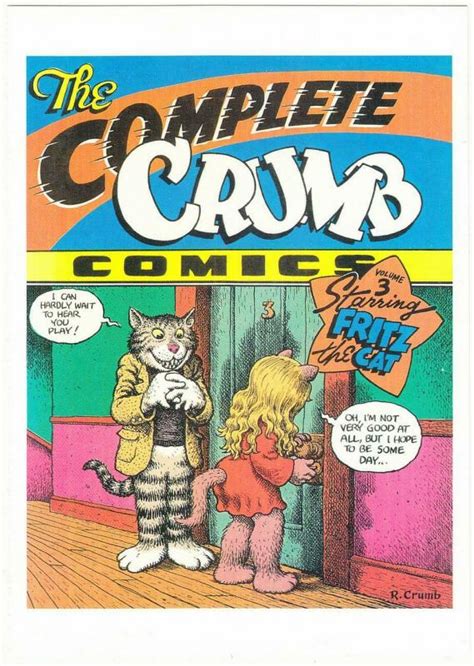 Postcard Of R Crumb The Complete Crumb Comics Fritz The Cat Comic Book