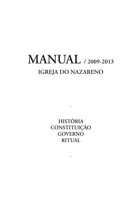 Manual Da Igreja Do Nazareno BRAINCP