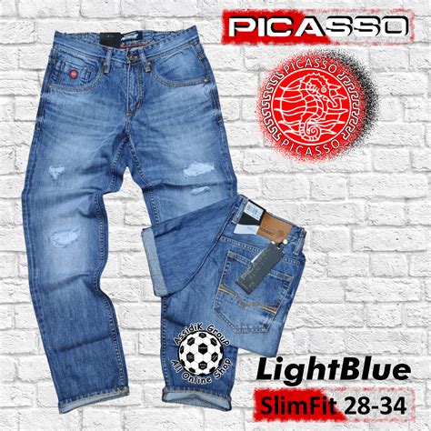 Jual Picasso Jeans Ripper Slimfit Celana Jeans Picasso Sobek Original