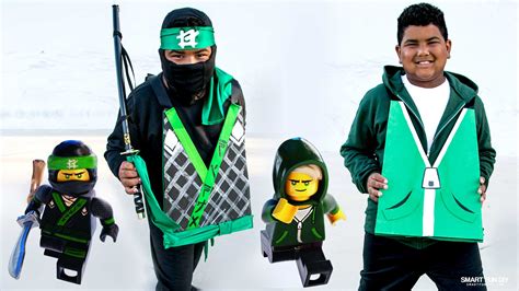 DIY LEGO NINJAGO Movie Costume - Reversible GREEN NINJA Lloyd Costume