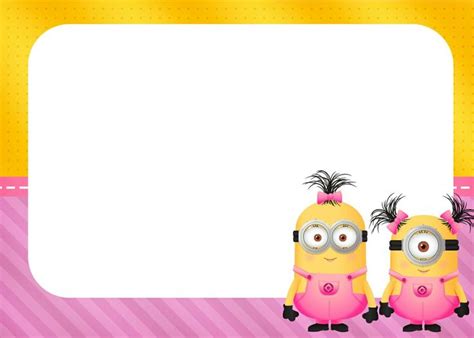 Pin De Patricia Carvalho En Minions Rosa Invitacion Minions