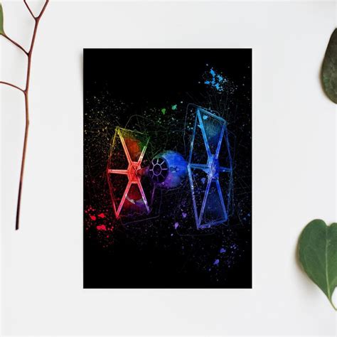 Tie Fighter Painting Star Wars Tie Fighter Wall Art Print The Empire