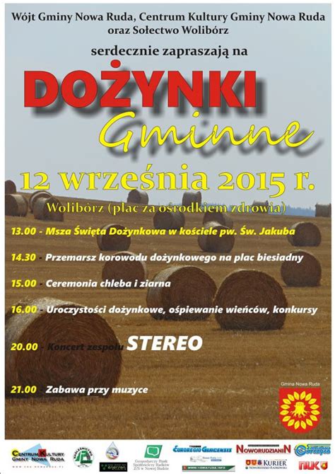 Zapraszamy na Dożynki Gminne Centrum Kultury Gminy Nowa Ruda