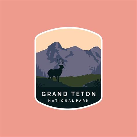 Illustration Du Logo Du Patch Embl Me Du Parc National De Grand Teton