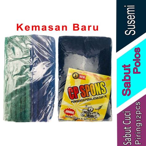 Sabut Susemi Sanlight Sabut Polos Sabut Cuci Piring Isi 12pcs