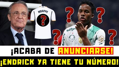 Acaba De Anunciarse Endrick Ya Ha Elegido El N Mero De Su Camiseta