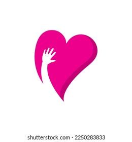 Heart Hands Logo Vector Icon Illustration Stock Vector (Royalty Free ...