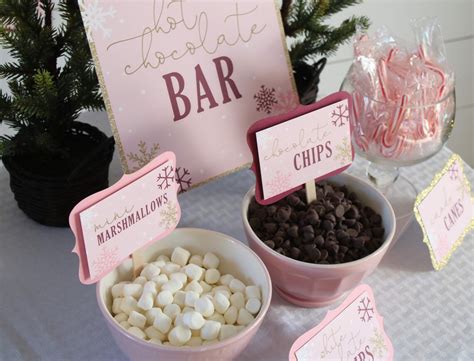 Hot Chocolate Bar Sign Food Labels Hot Cocoa Bar Set Etsy