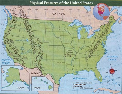 Us Map With Mountain Ranges Phys Map Best United States Physical Map ...