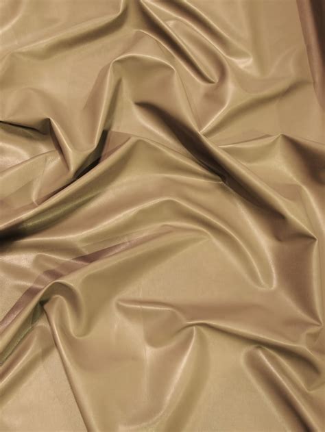 Solid Two Way Stretch Spandex Costume Dance Vinyl Fabric Mocha by the