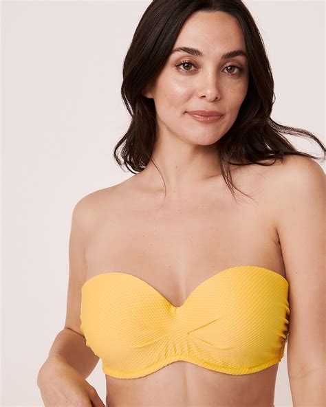 Sunny D Cup Bandeau Bikini Top Yellow Sun La Vie En Rose