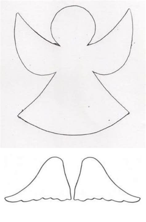 Anjos De Papel Moldes - 10 Formas de Fazer Anjinho e Anjinha de Natal com Moldes | Projetos de ...