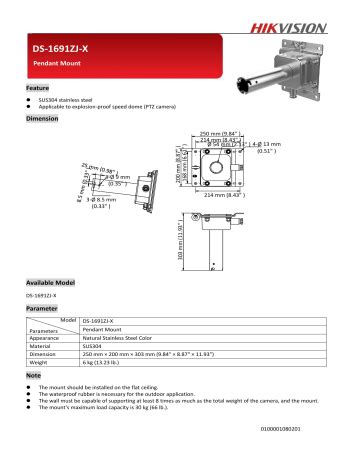 Hikvision DS 1691ZJ X CCTV Accessory Data Sheet Manualzz