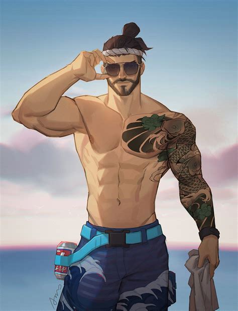 Amo 莫莫 On Twitter Overwatch Fan Art Anime Guys Shirtless Overwatch