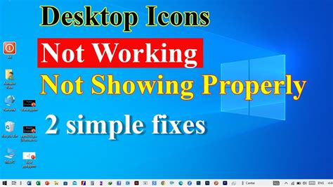 How To Fix Desktop Icons Not Working Not Showing Properly In Windows