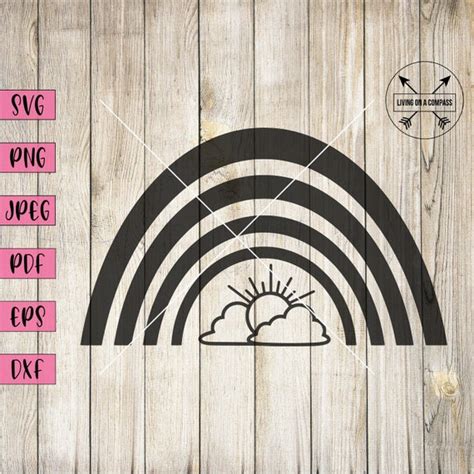 Rainbow Svg Rainbow Cut File Floral Svg Rainbow Clipart - Etsy