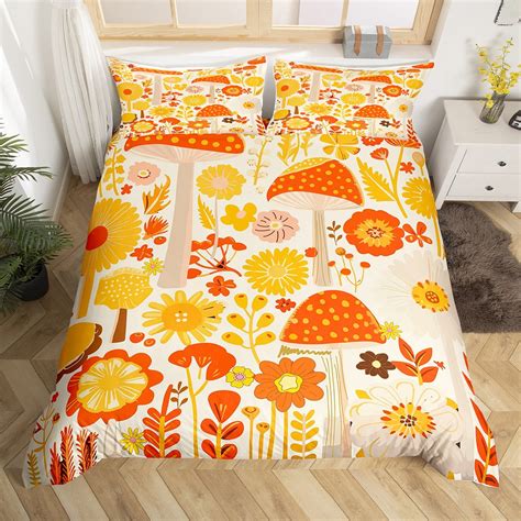 Yst 70s Groovy Flower Bedding Set Queen 80s 90s Retro Floral Comforter