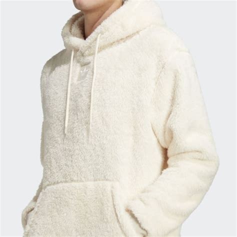 adidas Essentials+ Fluffy Fleece Hoodie - Beige | adidas Canada