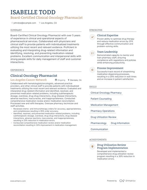 Clinical Pharmacist Resume Examples Guide For