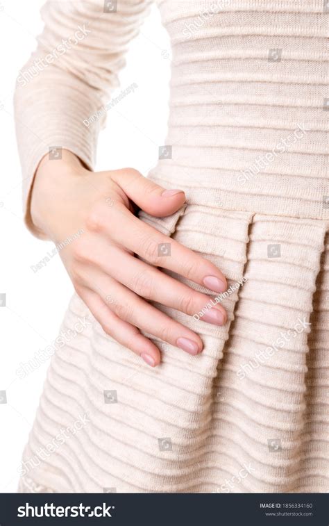 Woman Groomed Hands Nude Beige Pink Stock Photo 1856334160 Shutterstock
