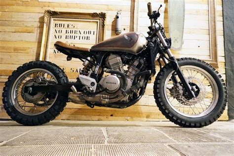 Honda Transalp Brat Tracker By Hide Brussels Cool Bikes Cafe Racer