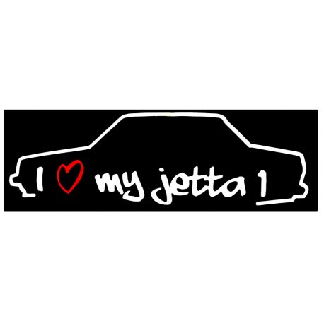 Calcoman A Externa De Vinil Con Leyenda I Love My Jetta A