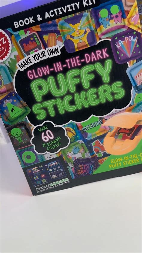 Make Your Own Glow In The Dark Puffy Stickers Stickers Asmr