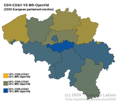 Belgium. European Parliament Election 2009 - Electoral Geography 2.0