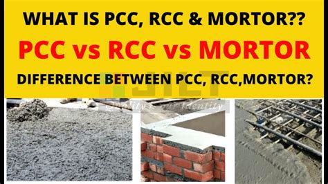 PCC Vs RCC Vs Mortor What Is PCC RCC And Mortor Difference